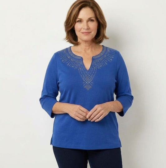 Cruisewear & Company Silver cotton top — Pre-Loved — image 2 of 4