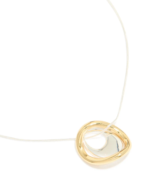 Organic Shape Pendant Necklace.