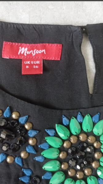 Monsoon Beaded Cotton Dress