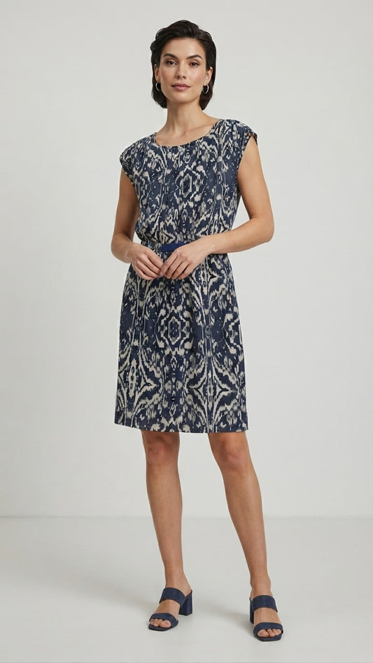 Vila Mid-length Ikat Print Dress