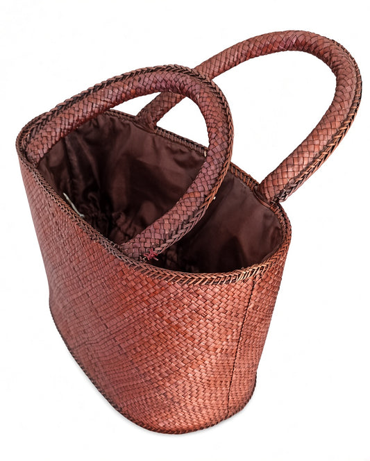 Raffia Bag with Drawstring top