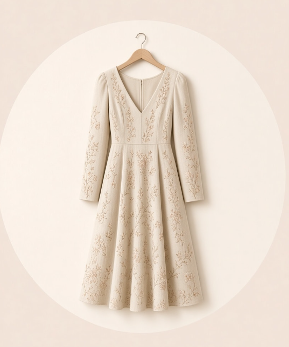 The White Company Cotton Velvet Dress