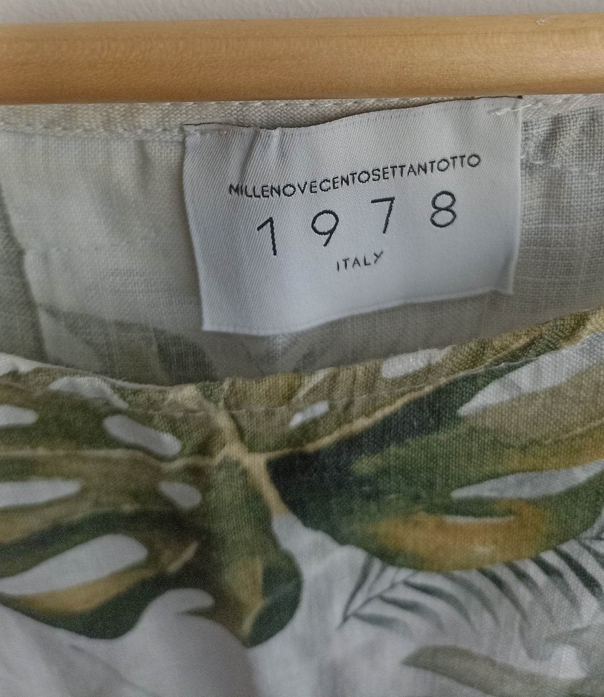 Linen Dress-botanical pattern