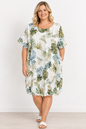 Linen Dress-botanical pattern