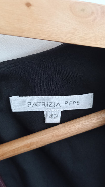 Patrizia Pepe brand label and size 42 tag inside the dress.