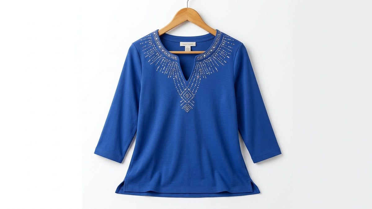 Cruisewear & Company Silver cotton top — Pre-Loved — image 1 of 4