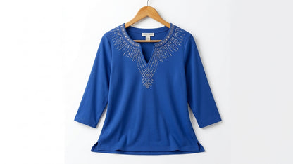 Cruisewear & Company Silver cotton top — Pre-Loved — image 1 of 4