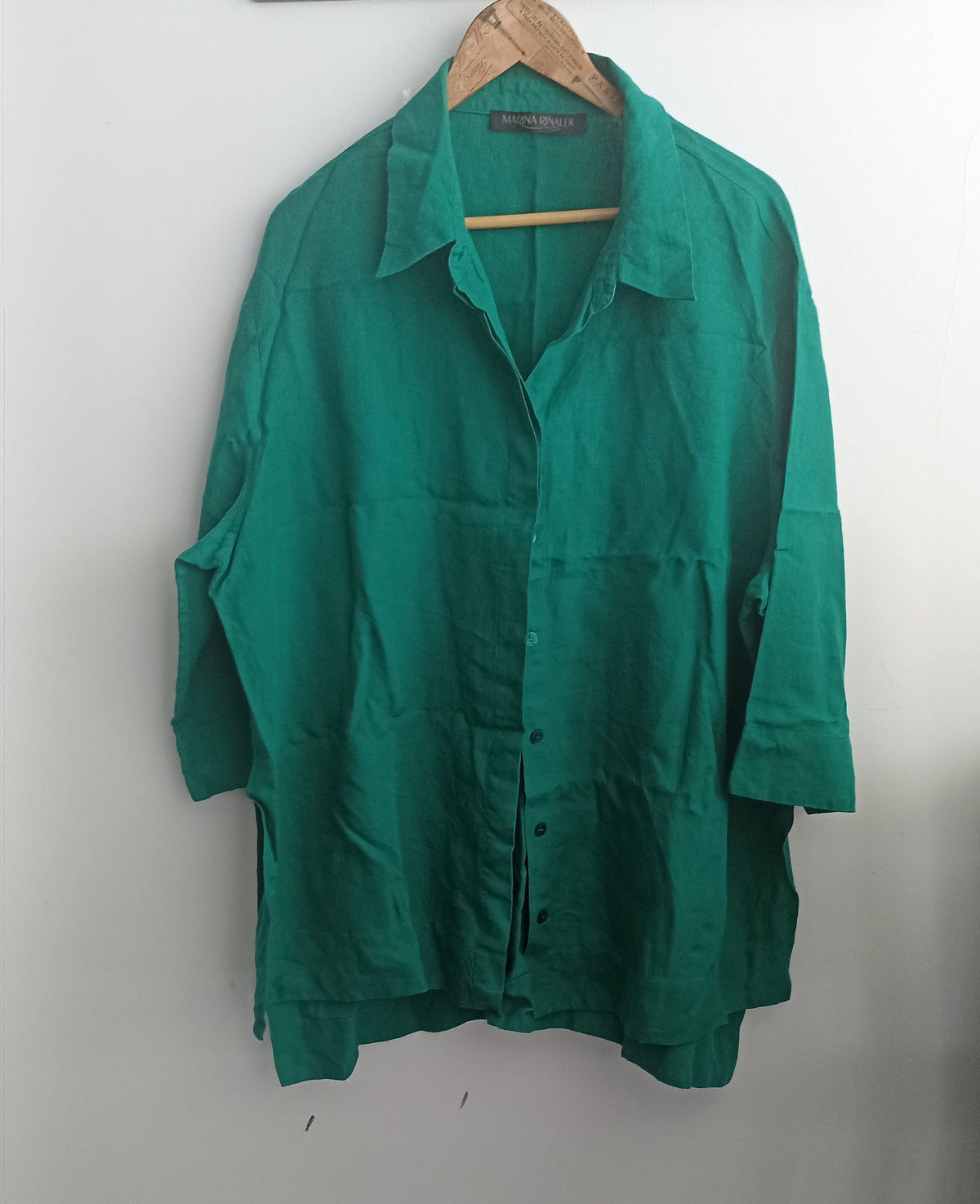 Marina Rinaldi Green Linen Shirt