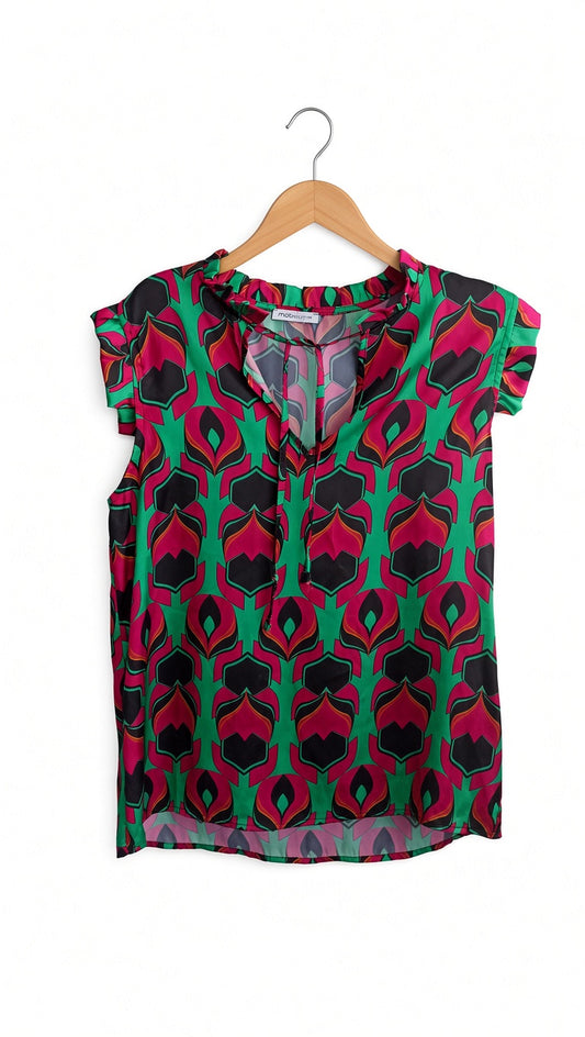 Motivi Geometric Print Sleeveless Top