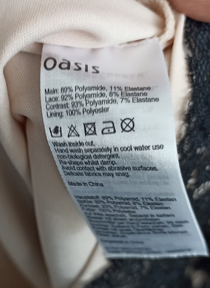 Oasis Lace Overlay Dress XS