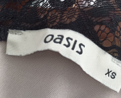 Oasis Lace Overlay Dress XS