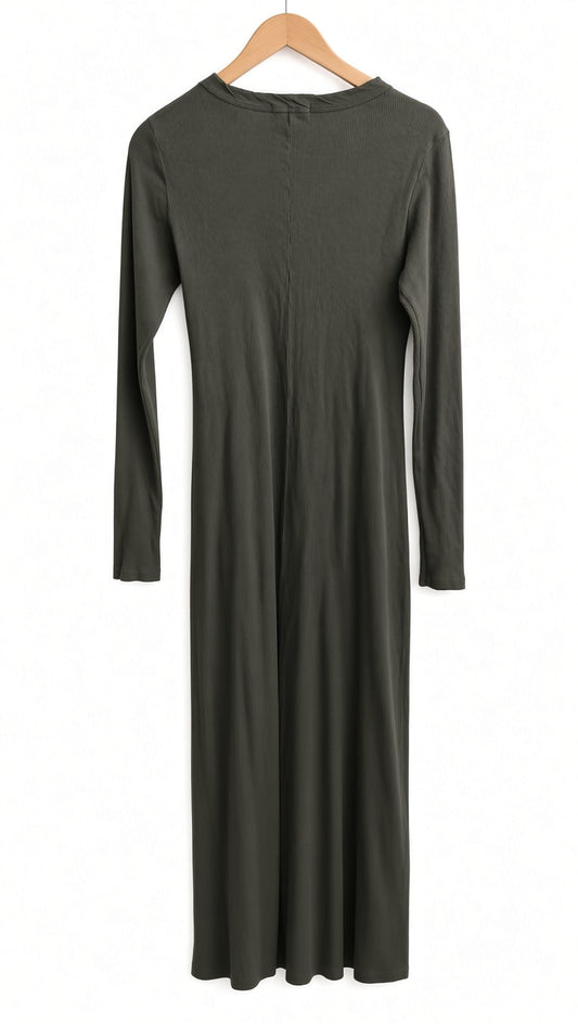 Alter Made Cotton Rib Dress in Olive