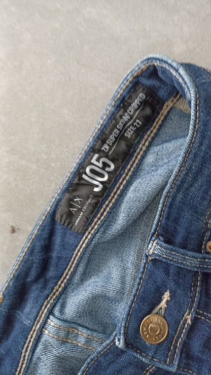 Armani Exchange J05 Zip Super Skinny Cropped Jeans