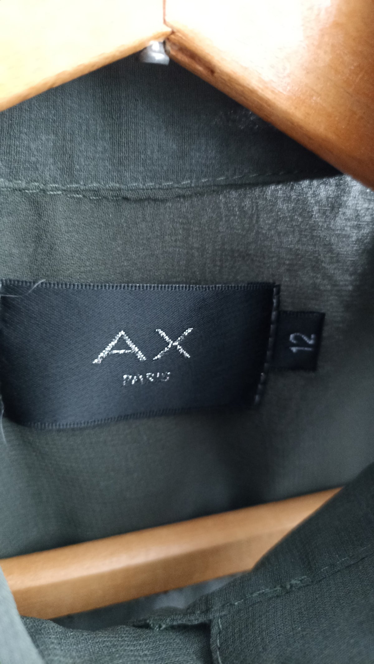 Armani Exchange Olive Green Sleeveless Collared Shirt