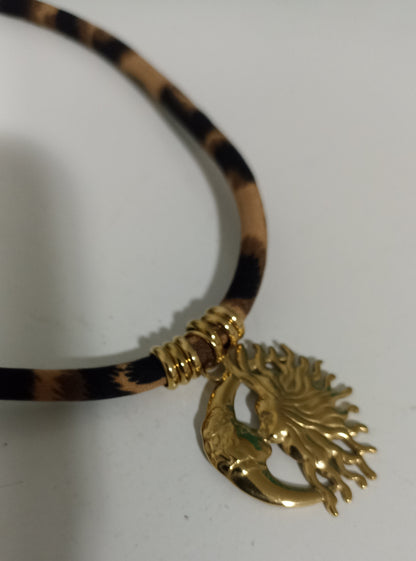 Bellissima Tiger Stripe Pendant Necklace