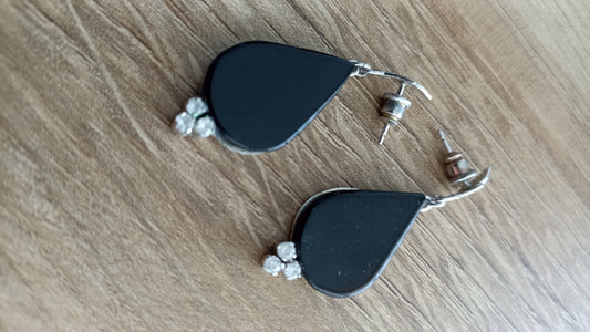 Black Drop Earrings