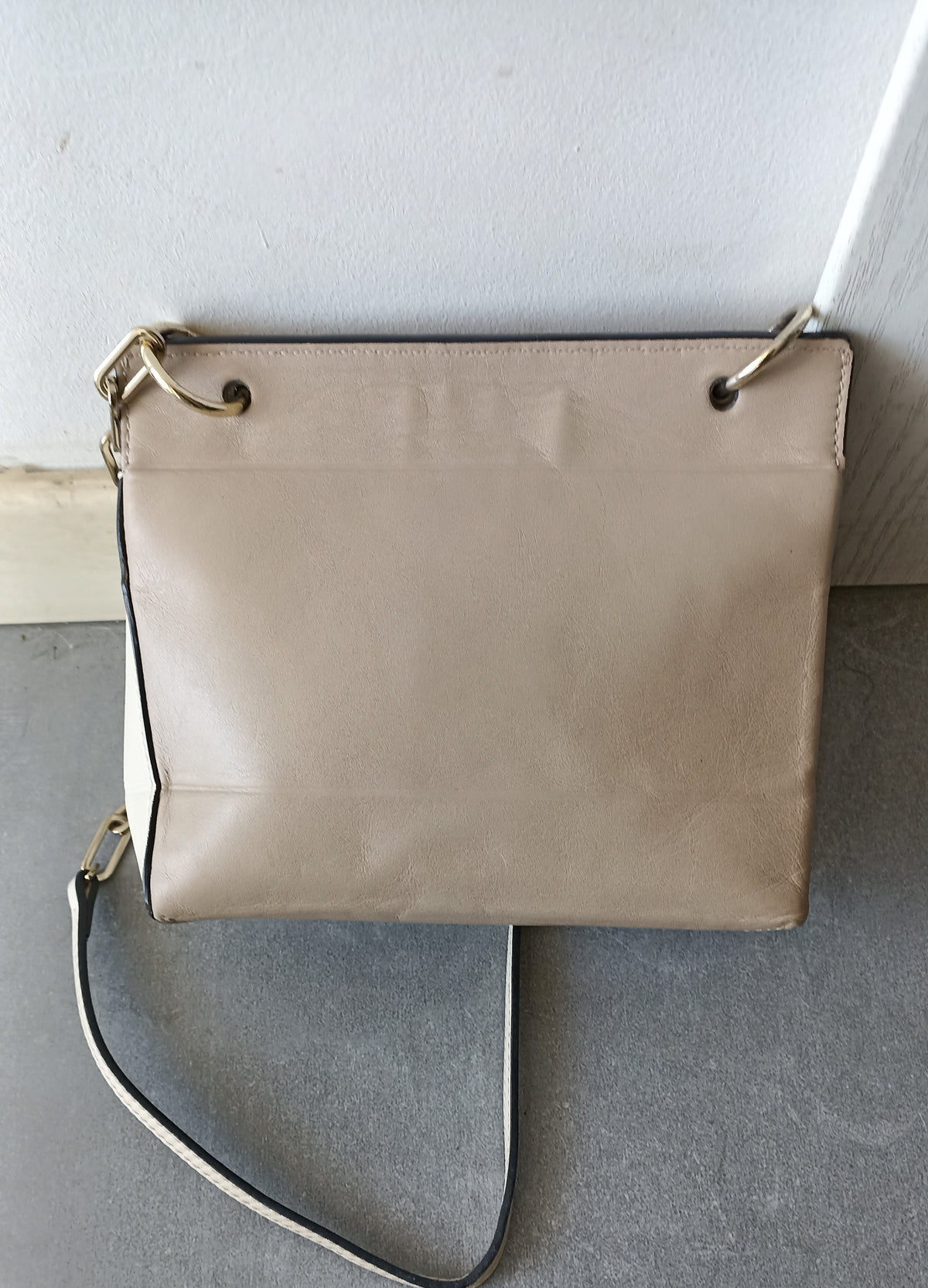 Coccinelle Beige Two-Tone Crossbody