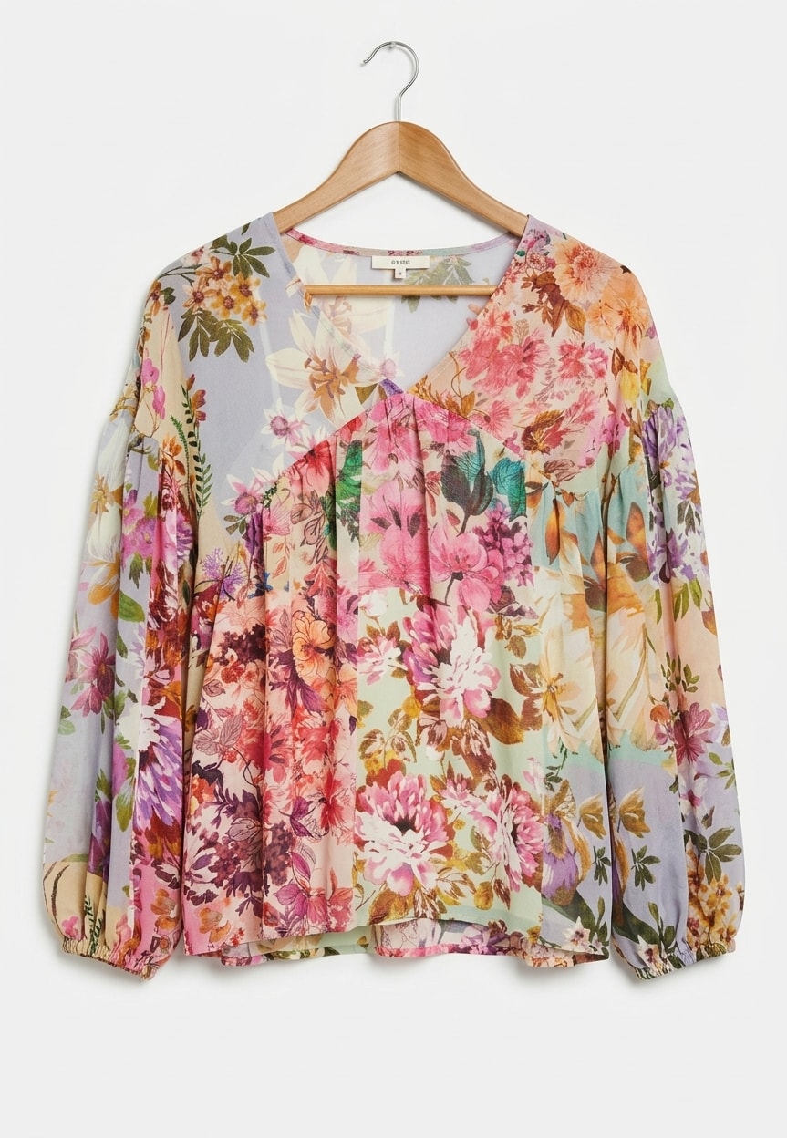 Esprit Botanical Chiffon Blouse