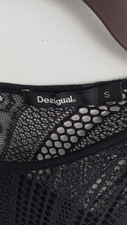 Desigual Jersey & Chiffon Blouse S