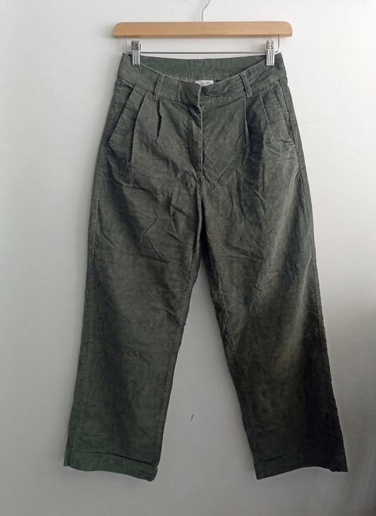Mazine Corduroy Trousers in Olive Green