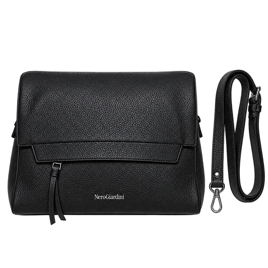 NeroGiardini Pebbled Leather Convertible Satchel