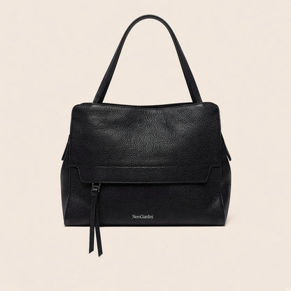 NeroGiardini Pebbled Leather Convertible Satchel