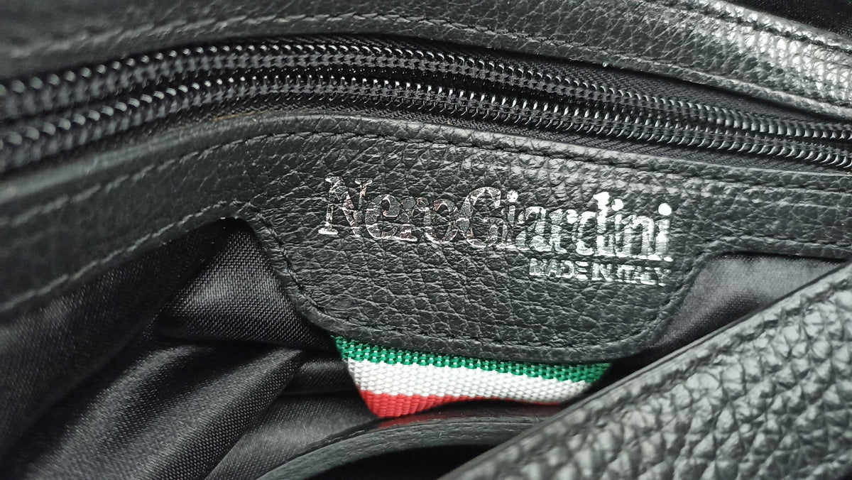 NeroGiardini Pebbled Leather Convertible Satchel