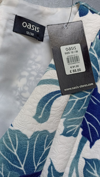 Oasis Oriental Maple Leaf Skater Dress