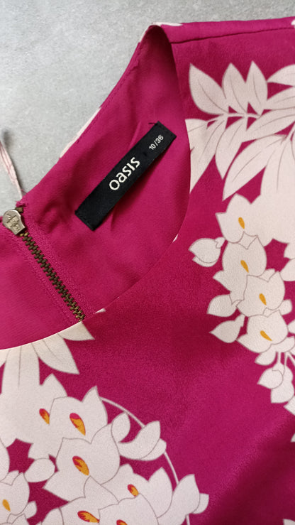 Oasis Pink & White Floral Print Shift Dress