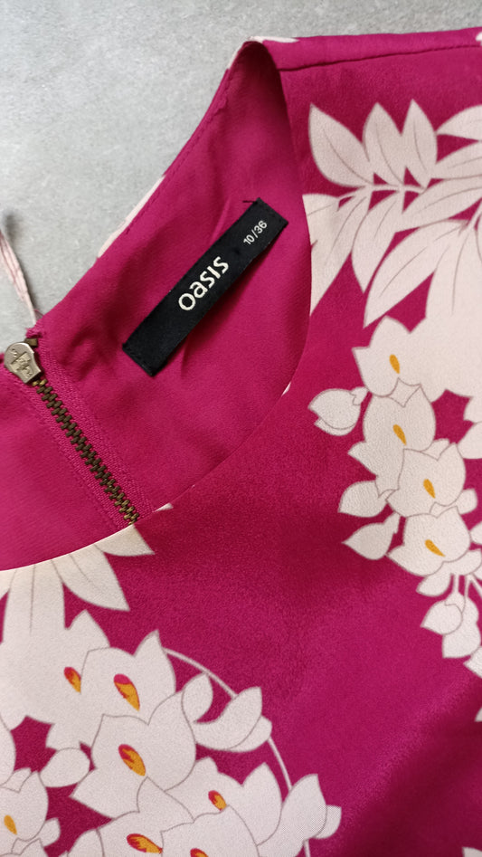 Oasis Pink & White Floral Print Shift Dress