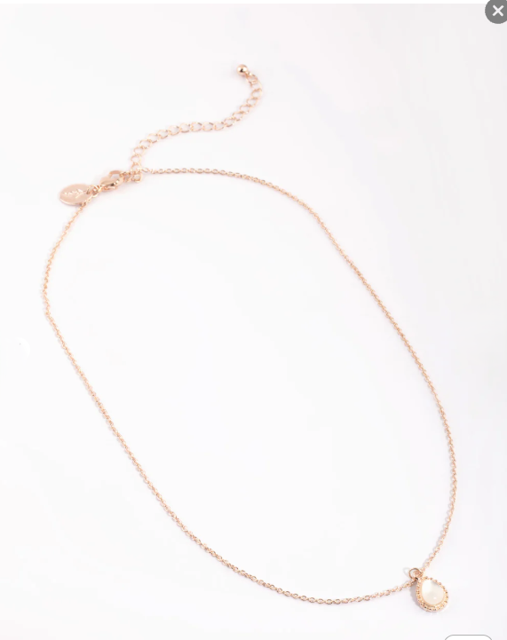 Rose Gold Teardrop Necklace