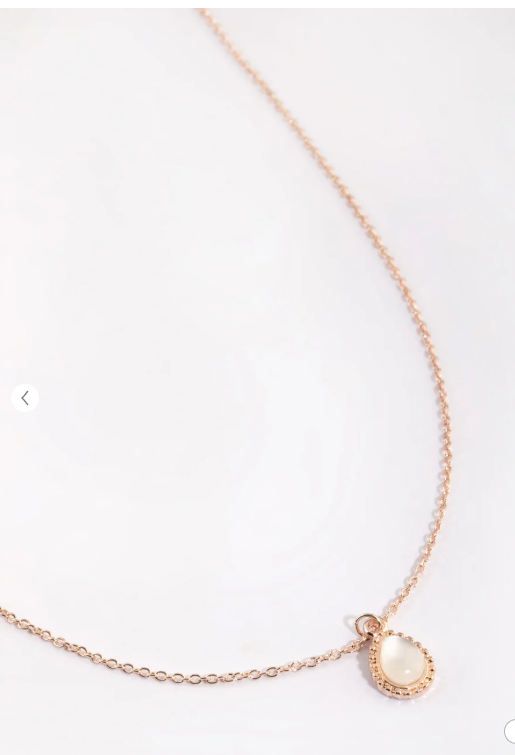 Rose Gold Teardrop Necklace