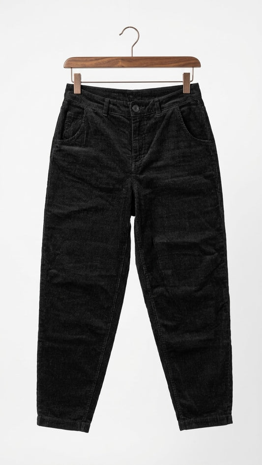 Stoic Hemp Corduroy Trousers in Black