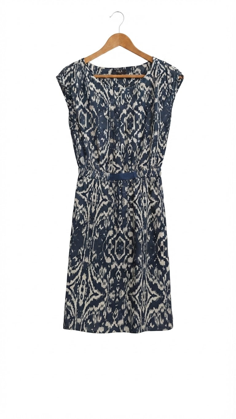 Vila Mid-length Ikat Print Dress