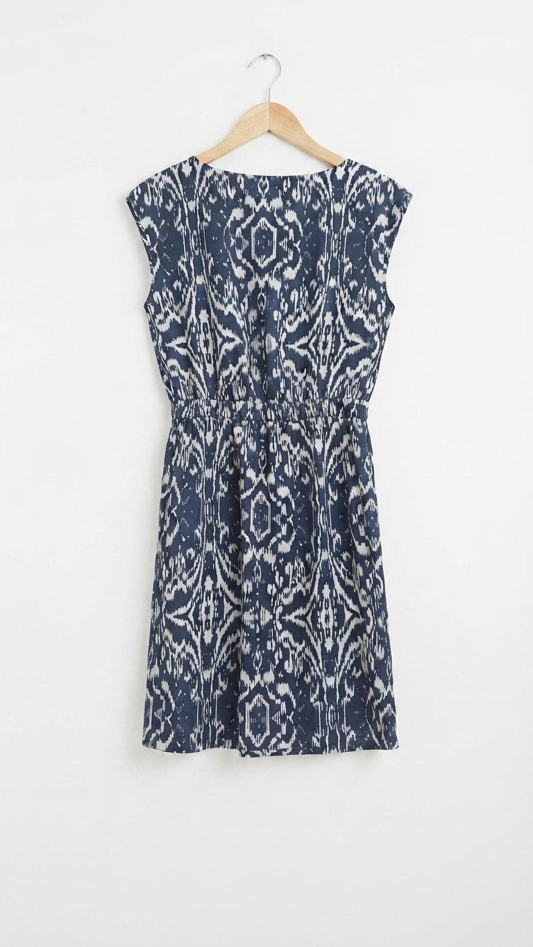 Vila Mid-length Ikat Print Dress