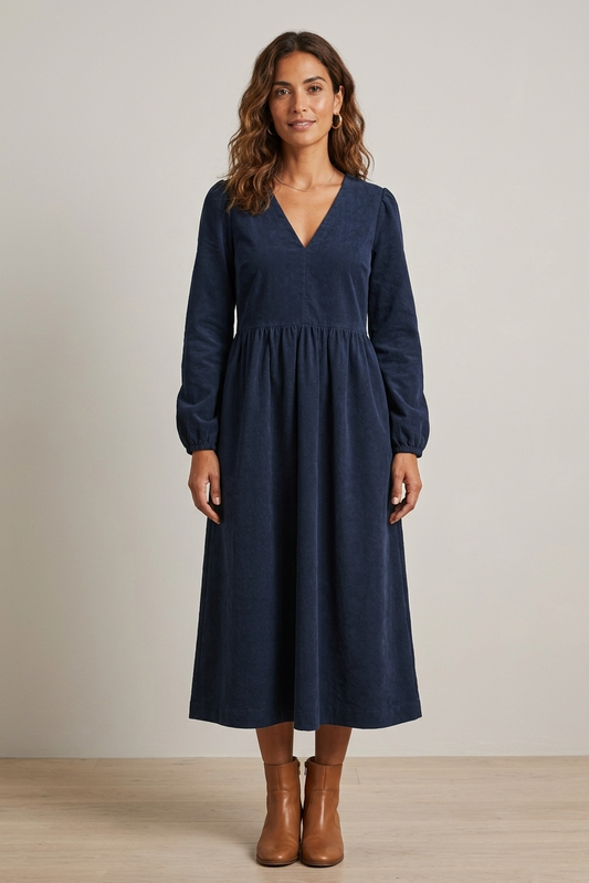 The White Company Cotton Velvet Dress