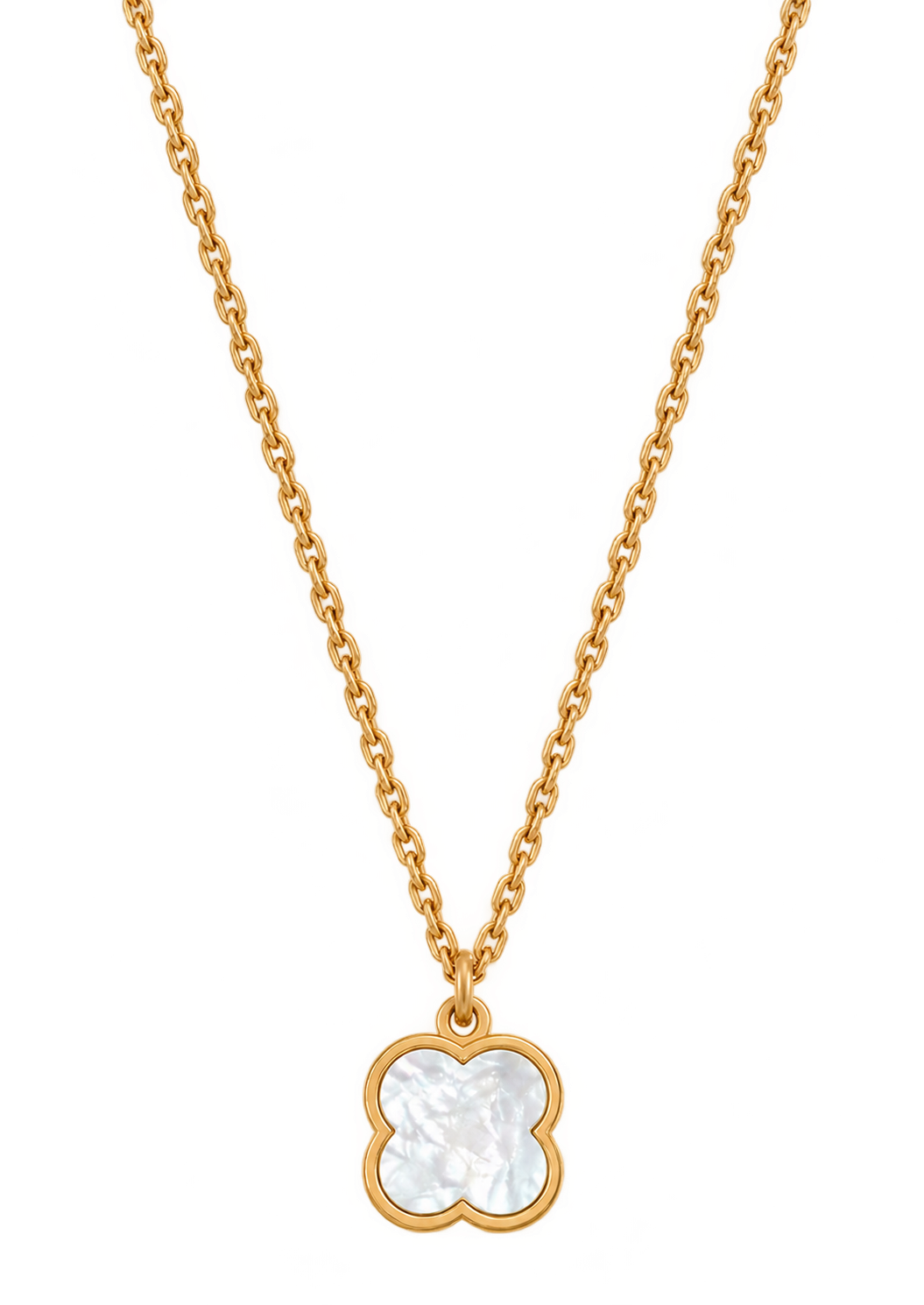 Gold Plated Shell Flower Necklace