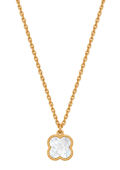 Gold Plated Shell Flower Necklace