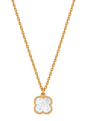 Gold Plated Shell Flower Necklace