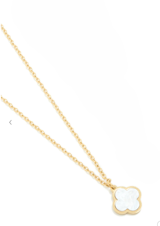 Gold Plated Shell Flower Necklace