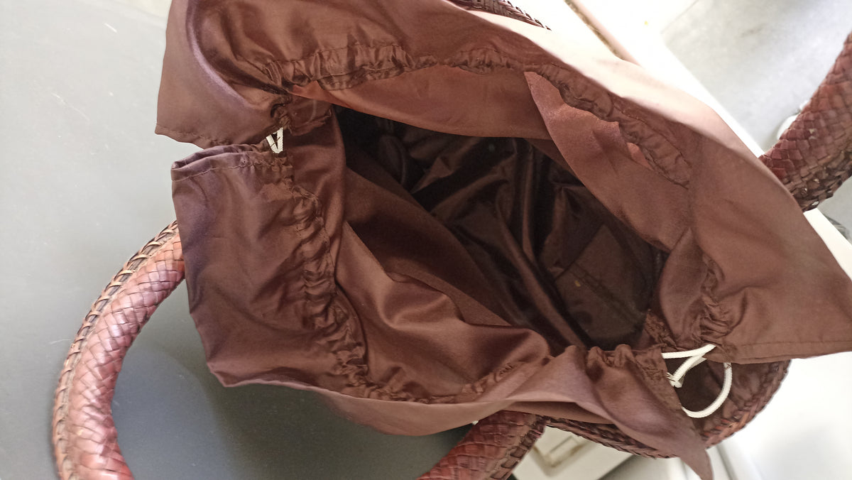Raffia Bag with Drawstring top