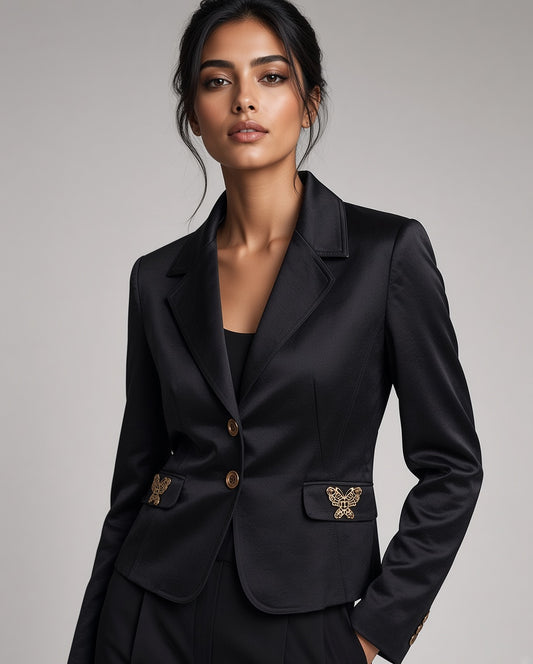 Rocco Barocco Blazer in Black