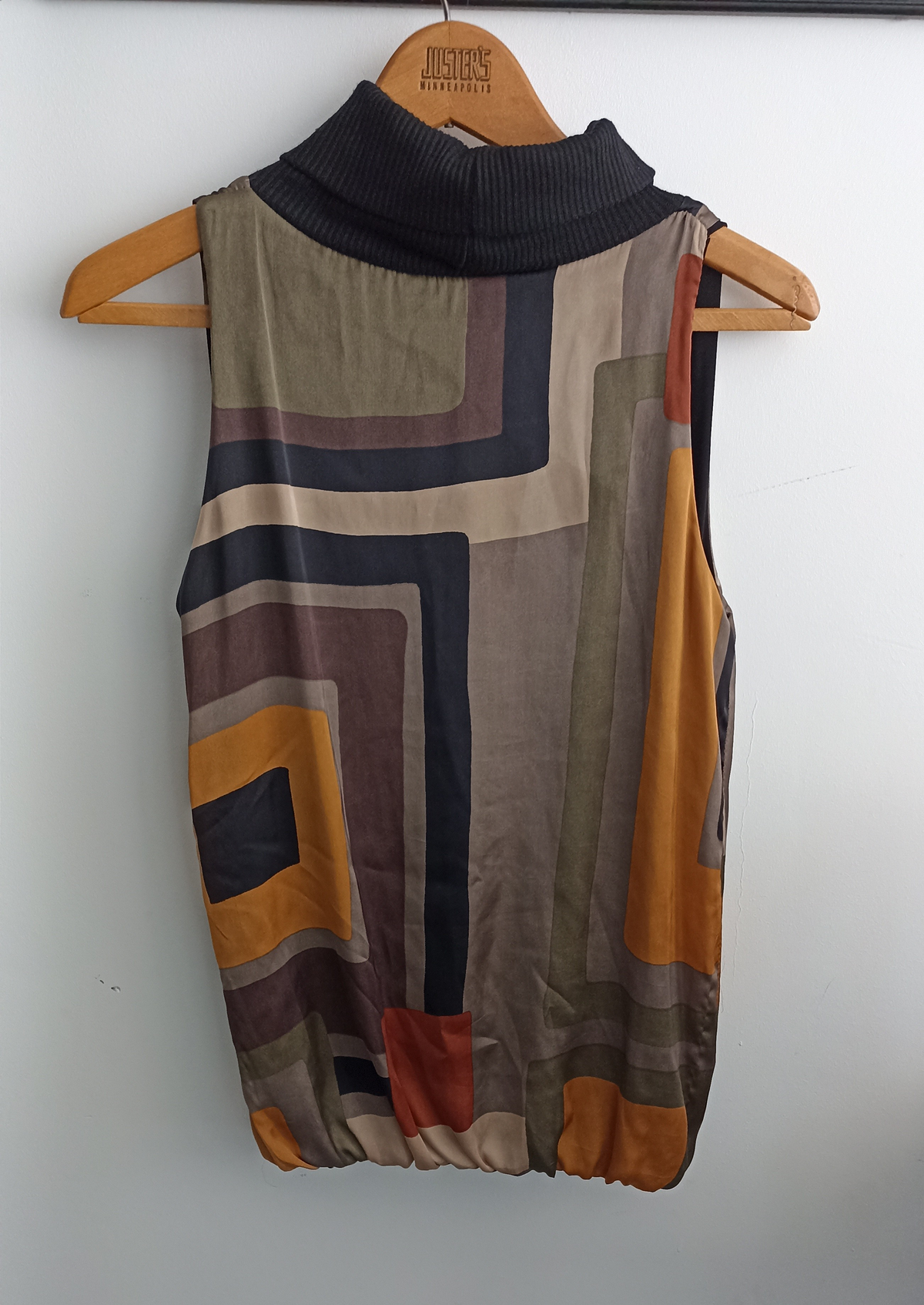 Sleeveless silky top